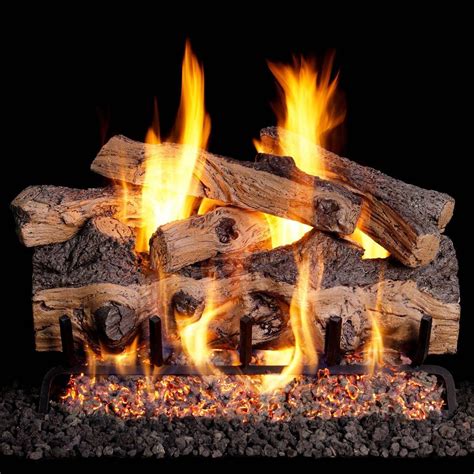 Peterson Real Fyre 30-Inch Gnarled Split Oak Gas Log Set With Vented ...