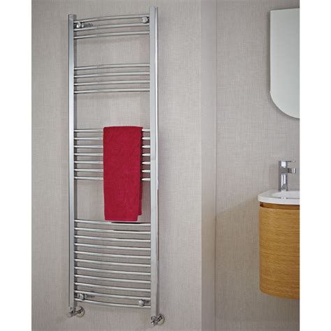 Phoenix Gina Curved Chrome 500mm Wide Towel Rail