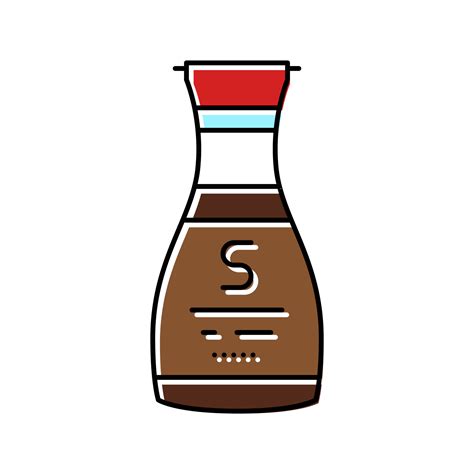 soy bottle sauce food color icon vector illustration 18998284 Vector ...