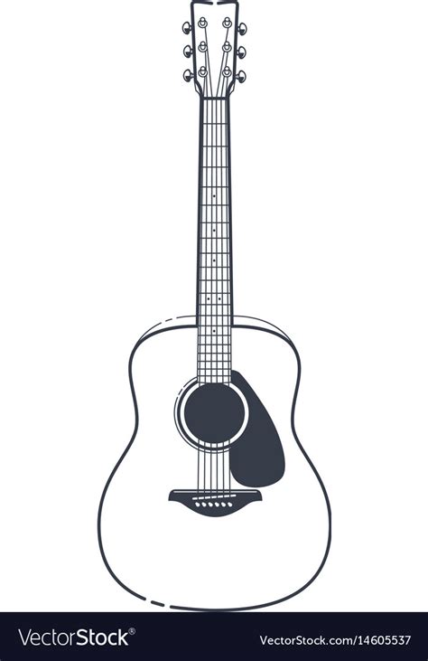 Acoustic guitar Royalty Free Vector Image - VectorStock