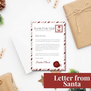 Letter From Santa, Santa Letter Template, Santa Mail, Personalized ...