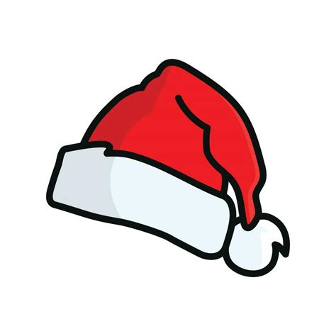 christmas hat - santa hat icon vector design template in white ...