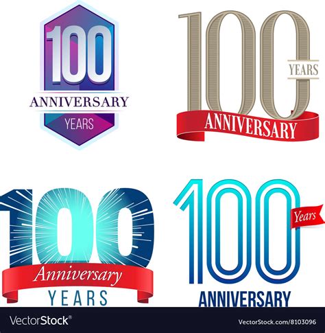 100 years anniversary symbol Royalty Free Vector Image