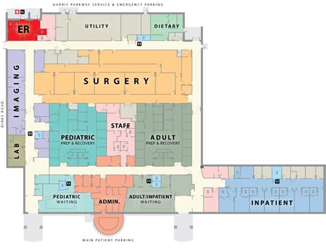 Mapa de um Hospital | Hospital floor plan, Hospital design architecture ...