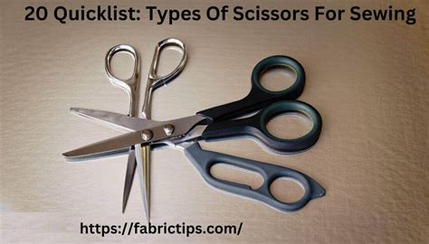 20 Quicklist: Popular Types Of Scissors For Sewing