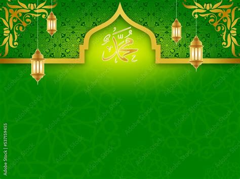 green gold islamic background jpg Stock Illustration | Adobe Stock