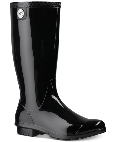 UGG Wool Shaye Tall Rain Boots in Black - Lyst