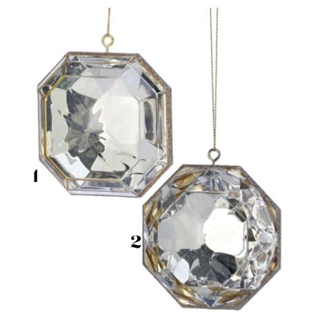 4" Acrylic Precious Gems Ornament (Champagne/Clearbrite) (2 Styles - S ...