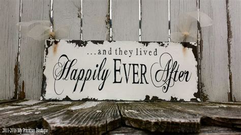 Happily Ever After Wedding Sign Rustic Wedding Sign Ring | Etsy