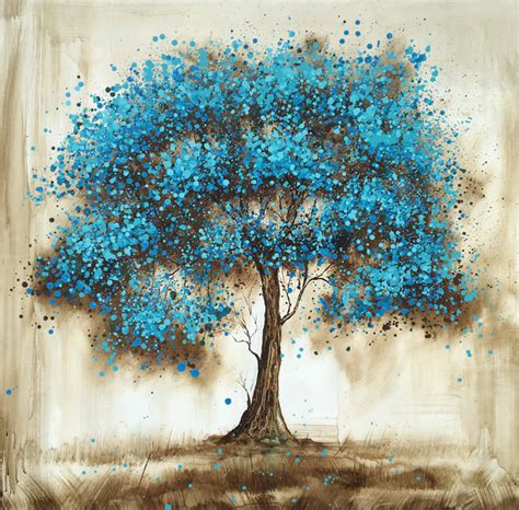 "Blue Tree" Hand Painted Oil Canvas Artwork; Modern Art; Fine Art ...