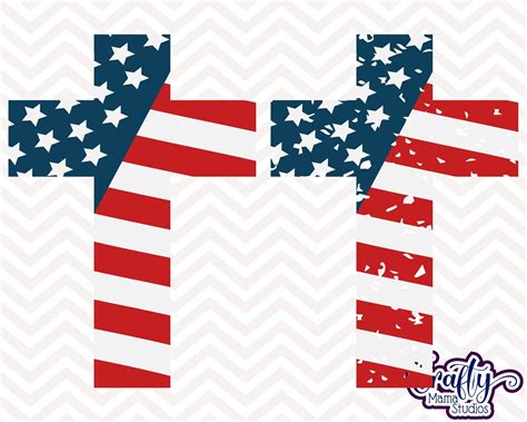 American Cross Svg Flag Cross Svg Patriotic Cross American | Etsy