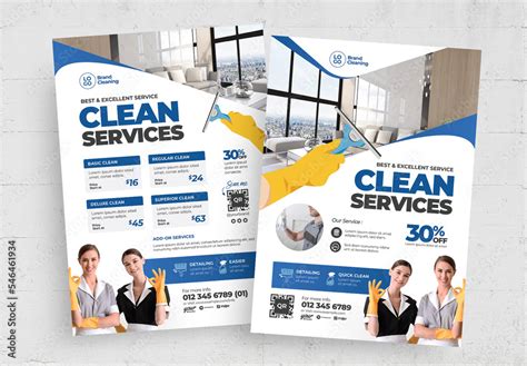 Cleaning Service Flyer Template Stock Template | Adobe Stock