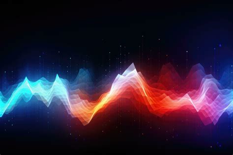 AI generated abstract background with sound waves and lights. vector ...