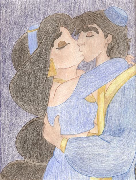 Aladdin and Jasmine Kiss by stehfeee on DeviantArt