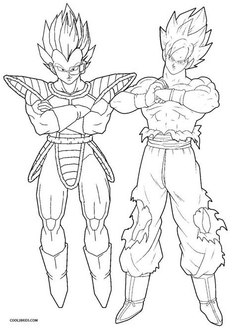 Vegeta And Goku Coloring Pages at GetColorings.com | Free printable ...