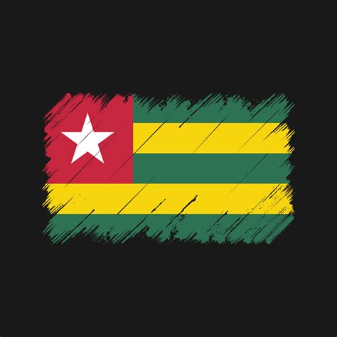 Togo Flag Brush Strokes. National Flag 9759319 Vector Art at Vecteezy