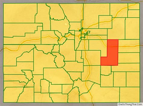 Map of Lincoln County, Colorado