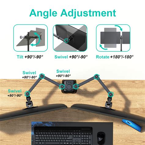 Adjustable Dual Monitor Stand