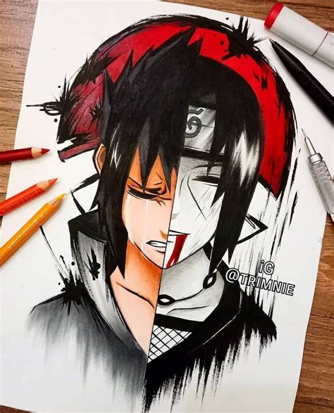 Tumblr | Itachi uchiha art, Naruto sketch, Naruto painting