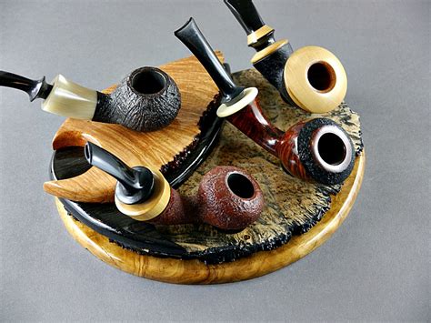 Briar 4 Pipe Stand | Exotics - Handmade Pipe Stands by Neal Yarm