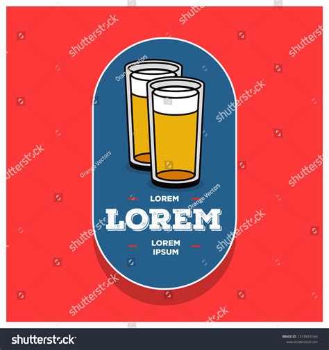 Beer Glass Logo Sticker Badge Design Stock Vector (Royalty Free ...