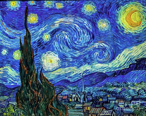 Starry Night By Vincent Van Gogh Painting by Vincent Van Gogh