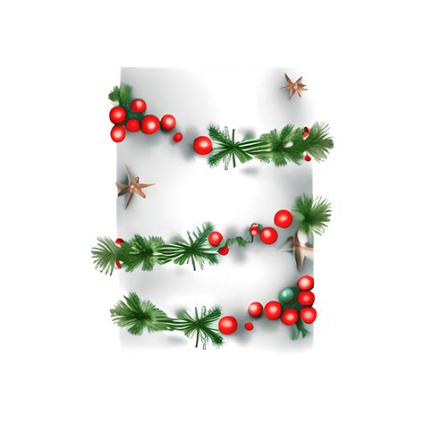 Christmas Garland Clipart with Lights · Creative Fabrica