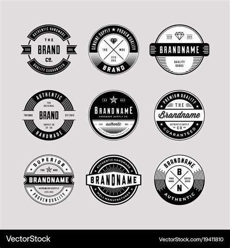 Vintage logo badges Royalty Free Vector Image - VectorStock