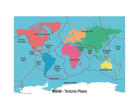 Tectonic Plates Map - Findel New | Cost Cutters UK