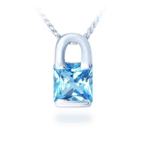 Blue Topaz Pendant - Platim Jewelry