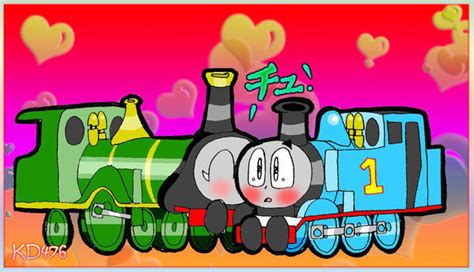 Thomas and Emily Kiss - Thomas And Friends Fan Art (21401143) - Fanpop