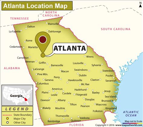 Atlanta On The Map - Asia Map For Kids