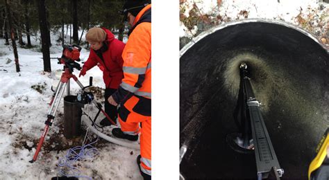 Installation of the Trillium Posthole 120PH seismometer in a drill core ...