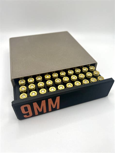 9MM Tough Ammo Storage Box 100 Rounds 3D Printed - Etsy