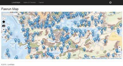 Interactive Map Of Faerun - Map Of New Mexico