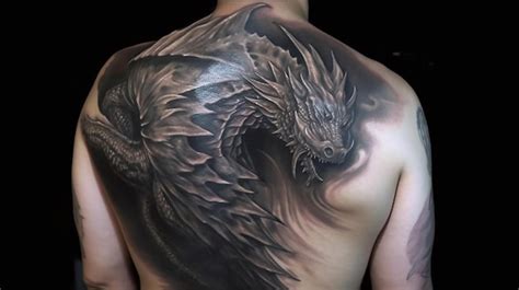 Premium AI Image | Dragon Tattoo Backpiece HyperRealistic and Highly ...