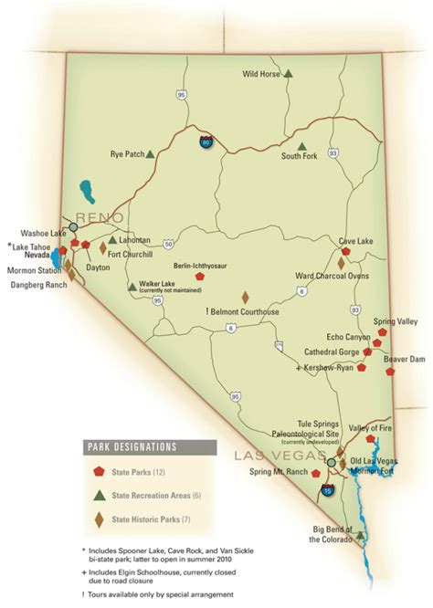 Nevada State Parks Map - Printable Map