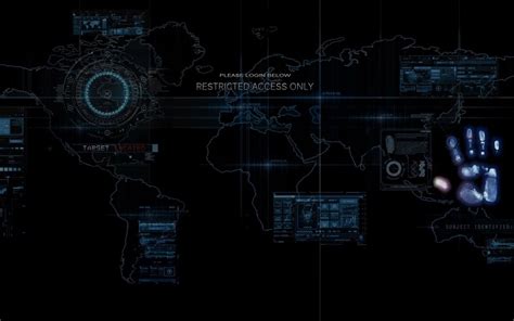 HD Desktop Technology Wallpaper - Dark World Map