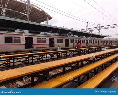 Kereta Rel Listrik Also Known As Commuter Line in Jakarta Indonesia ...