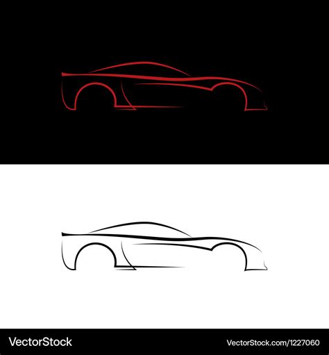 Red and black car logos Royalty Free Vector Image