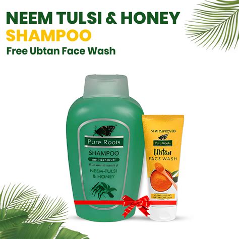 Buy Neem Tulsi Honey Shampoo 1000ml with 100ml Ubtan Face Wash at Best ...