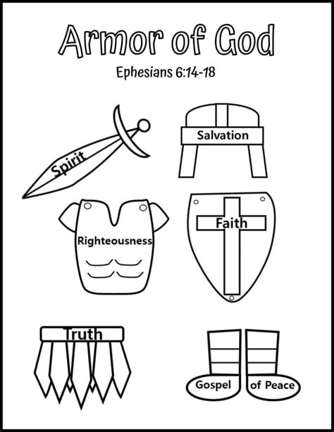 Printable Armor of God Activities for Kids