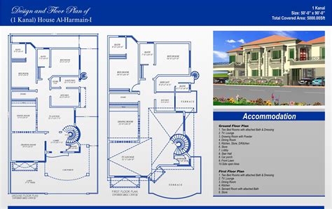 1 Kanal House plans - Civil Engineers PK