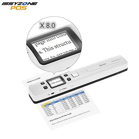 IssyzonePOS Portable Document Scanner Mini Handheld A4 Image JPG PDF ...