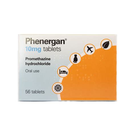 Buy Phenergan 10mg Promethazine Hydrochloride - 56 Tablets