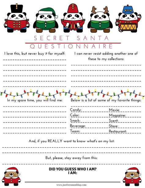 Secret Santa Printable Rules