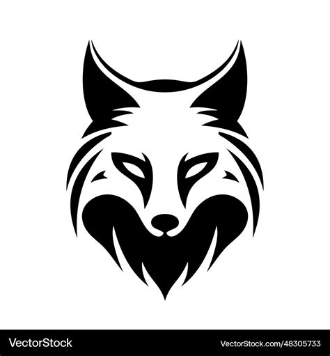 Fox head logo template concept Royalty Free Vector Image