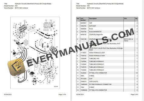 Bobcat E35 B57911001 & Above Parts Catalog