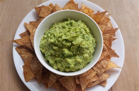 Guacamole with Baked Tortilla Chips - Homemade Method