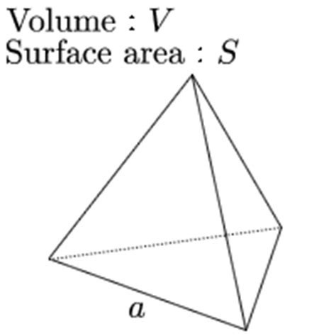 Calculate one side from the surface area of a regular tetrahedron ...